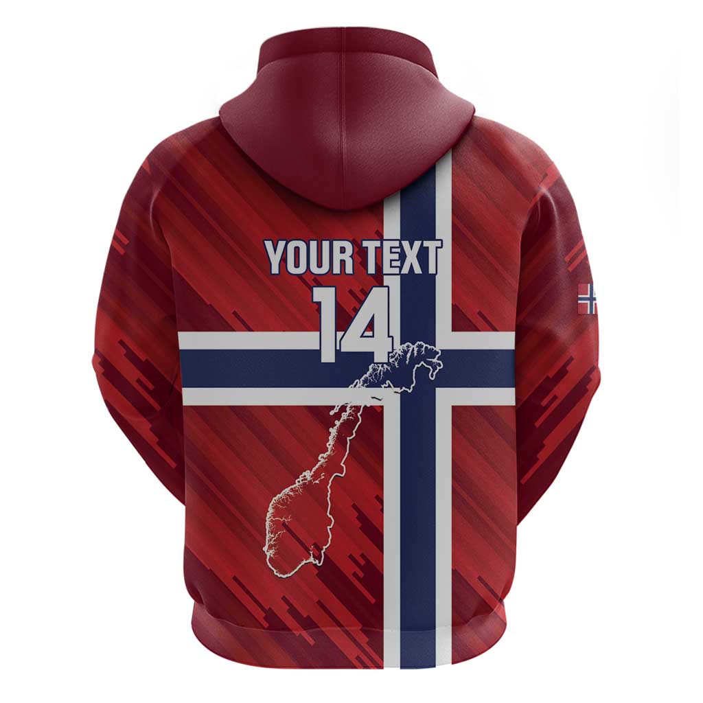 Custom Norway Football Hoodie Come On Kongeriket Norge