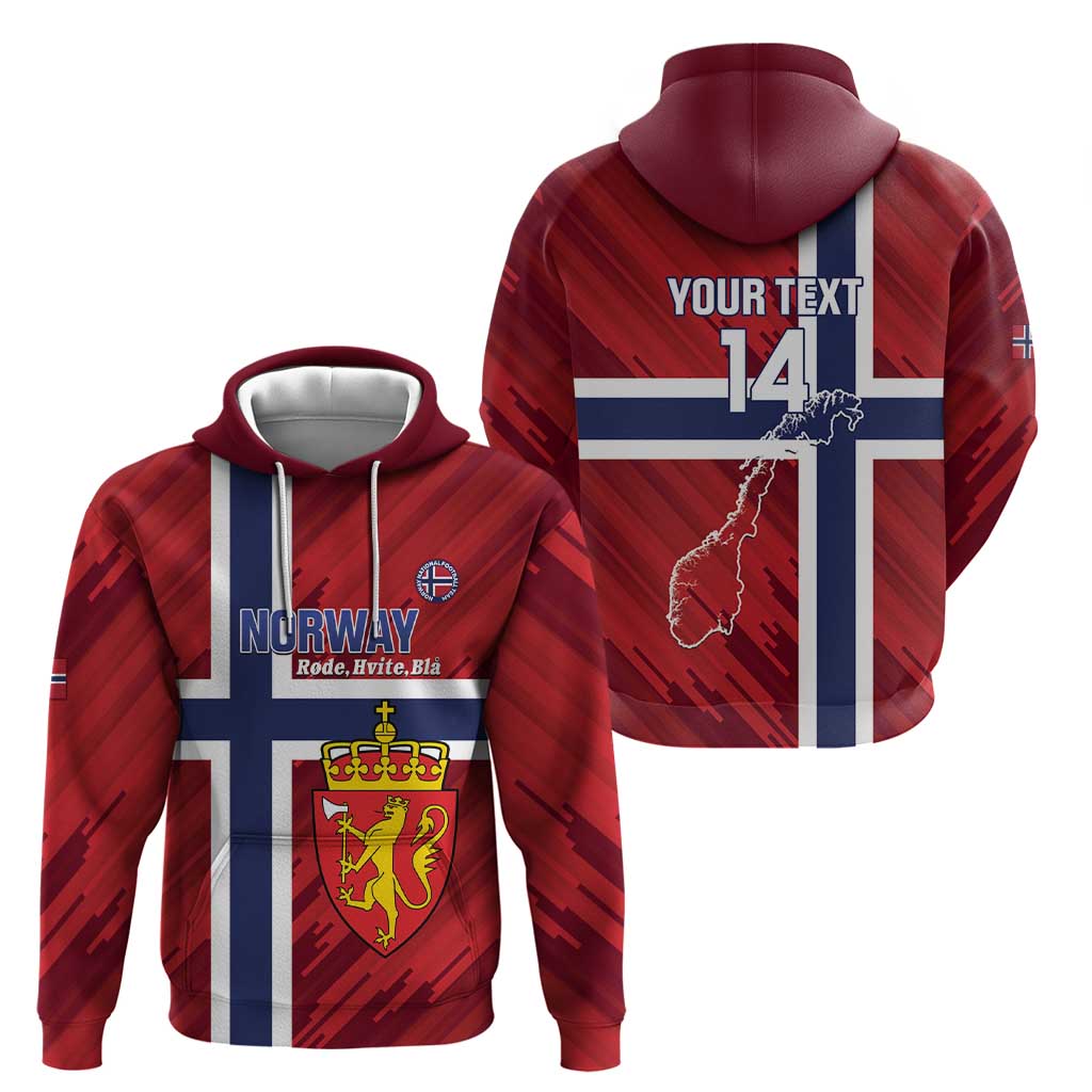 Custom Norway Football Hoodie Come On Kongeriket Norge