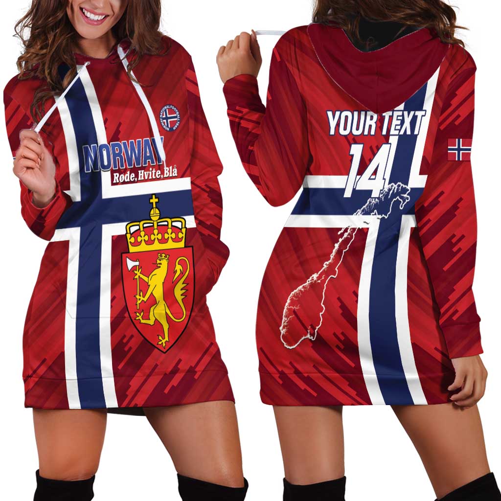 Custom Norway Football Hoodie Dress Come On Kongeriket Norge