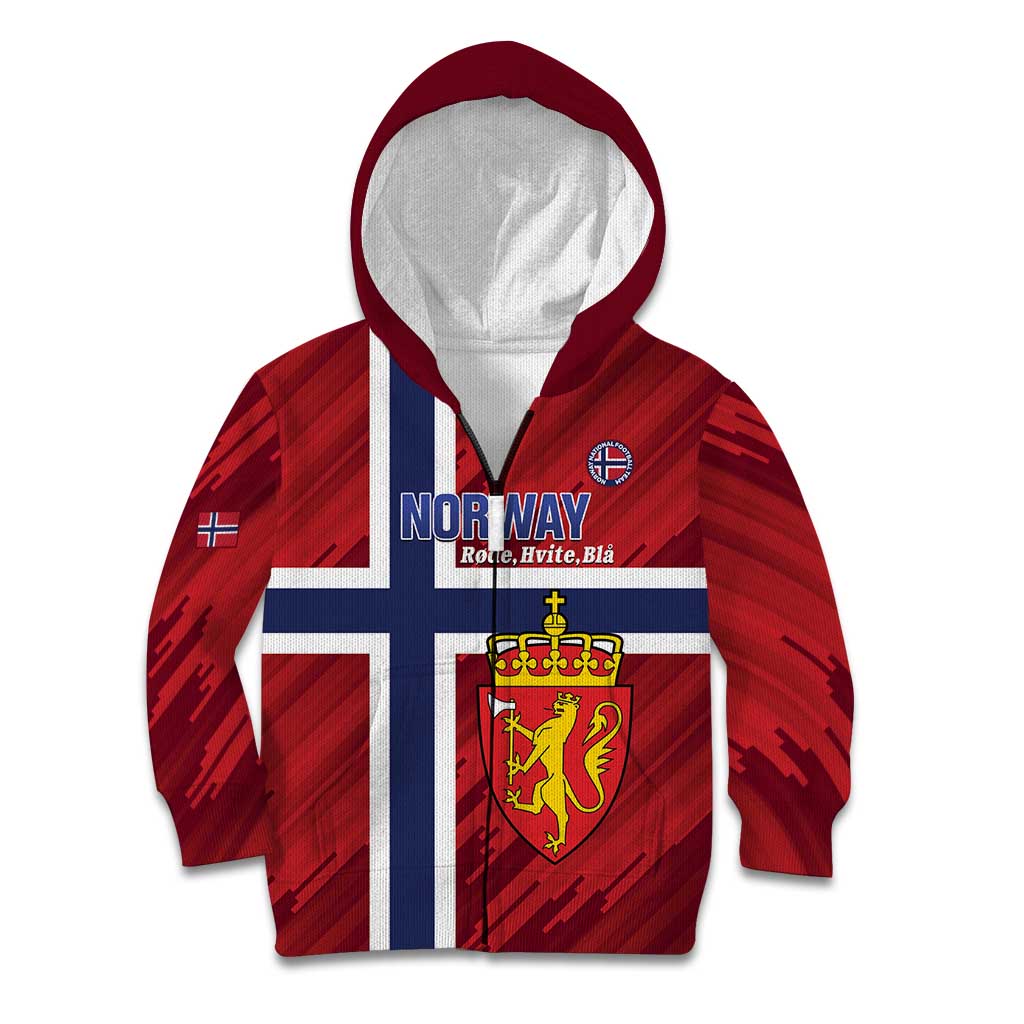 Custom Norway Football Kid Hoodie Come On Kongeriket Norge