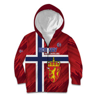Custom Norway Football Kid Hoodie Come On Kongeriket Norge