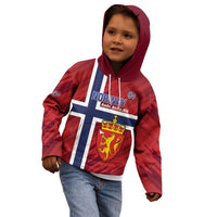 Custom Norway Football Kid Hoodie Come On Kongeriket Norge