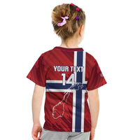 Custom Norway Football Kid T Shirt Come On Kongeriket Norge
