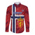 Custom Norway Football Long Sleeve Button Shirt Come On Kongeriket Norge
