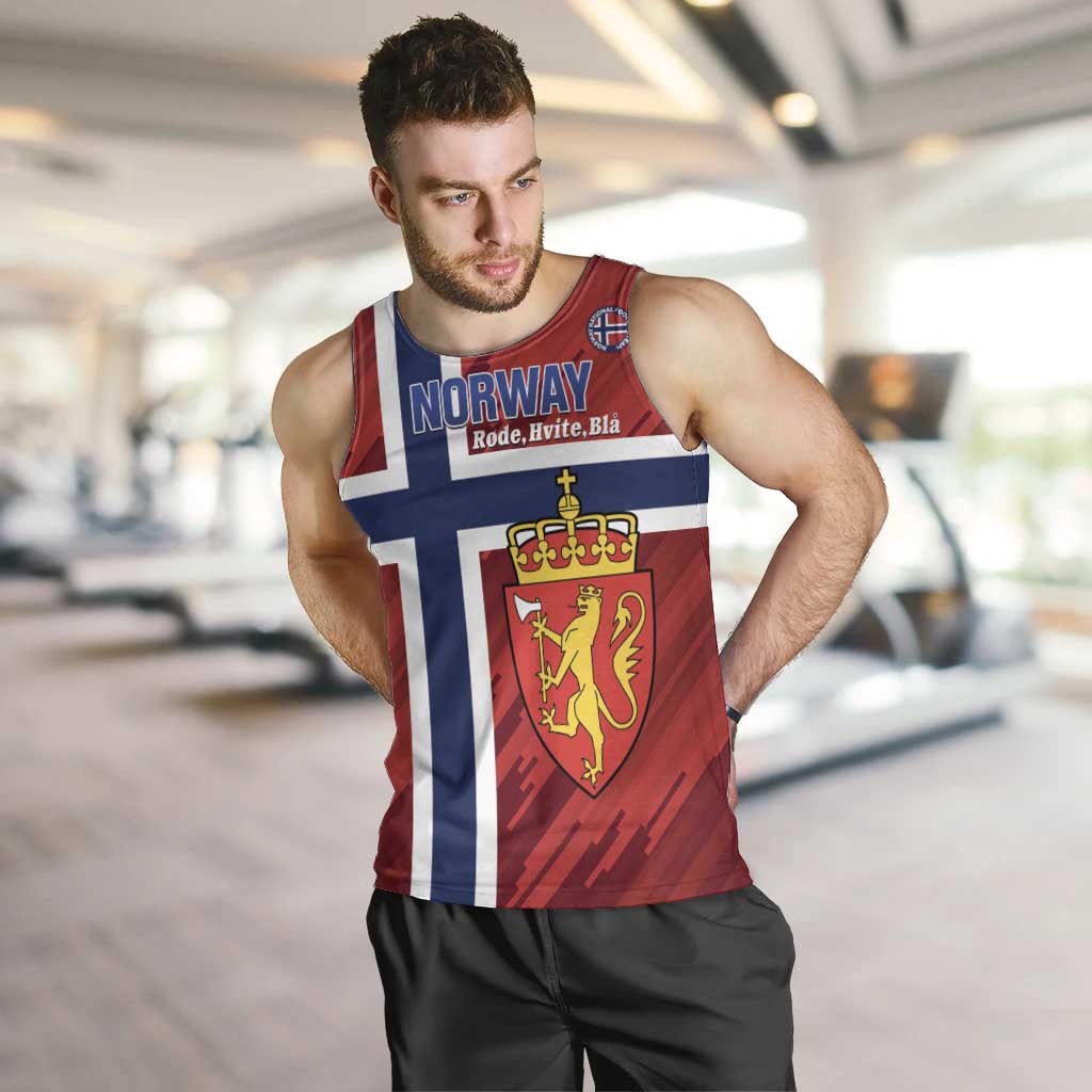 Custom Norway Football Men Tank Top Come On Kongeriket Norge