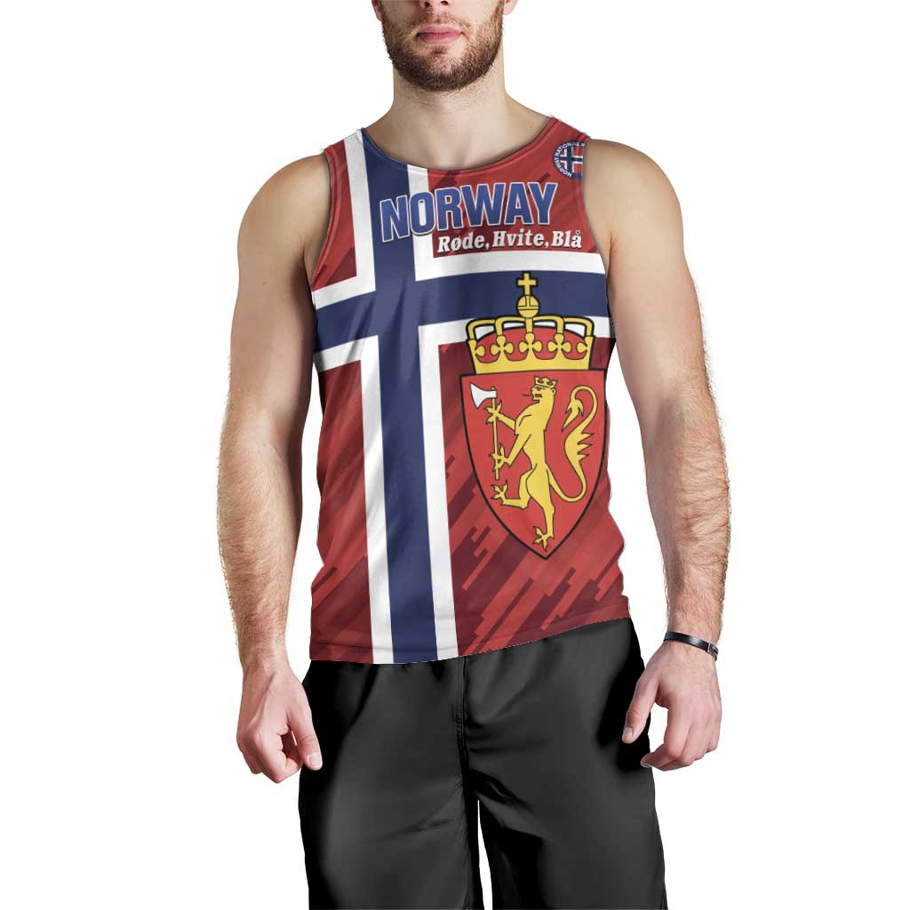 Custom Norway Football Men Tank Top Come On Kongeriket Norge