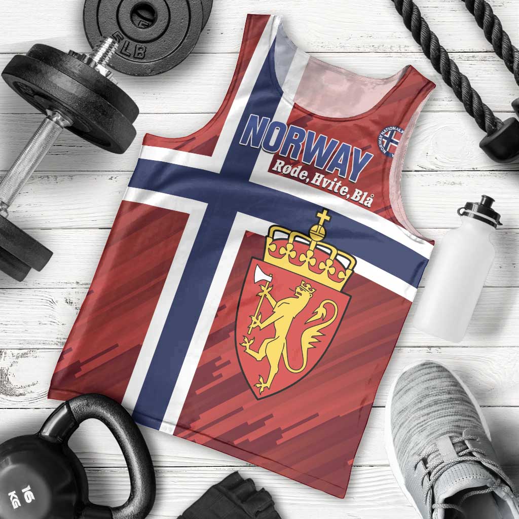 Custom Norway Football Men Tank Top Come On Kongeriket Norge