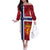 Custom Norway Football Off The Shoulder Long Sleeve Dress Come On Kongeriket Norge