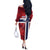 Custom Norway Football Off The Shoulder Long Sleeve Dress Come On Kongeriket Norge