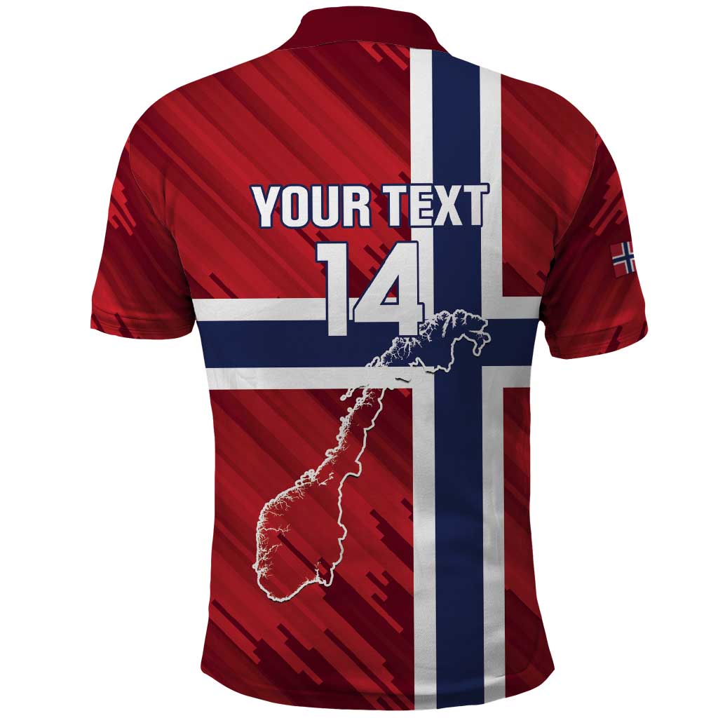 Custom Norway Football Polo Shirt Come On Kongeriket Norge