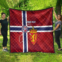 Custom Norway Football Quilt Come On Kongeriket Norge