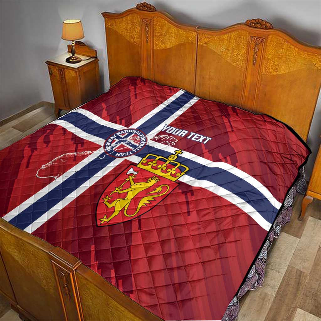 Custom Norway Football Quilt Come On Kongeriket Norge
