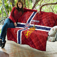 Custom Norway Football Quilt Come On Kongeriket Norge