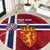 Custom Norway Football Round Carpet Come On Kongeriket Norge