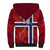 Custom Norway Football Sherpa Hoodie Come On Kongeriket Norge