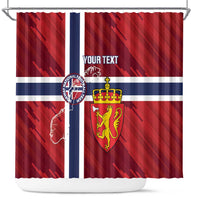 Custom Norway Football Shower Curtain Come On Kongeriket Norge