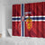 Custom Norway Football Shower Curtain Come On Kongeriket Norge