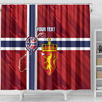Custom Norway Football Shower Curtain Come On Kongeriket Norge