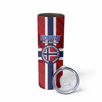 Custom Norway Football Skinny Tumbler Come On Kongeriket Norge