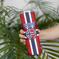 Custom Norway Football Skinny Tumbler Come On Kongeriket Norge
