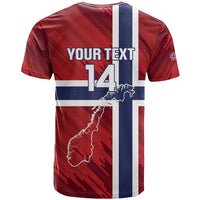 Custom Norway Football T Shirt Come On Kongeriket Norge