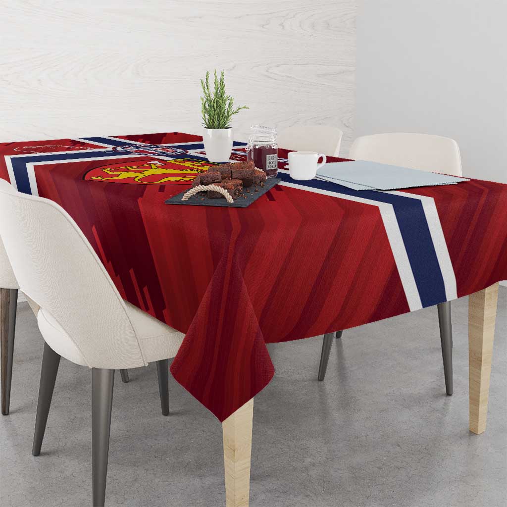 Custom Norway Football Tablecloth Come On Kongeriket Norge