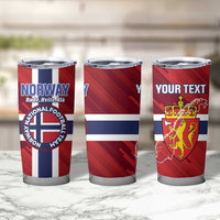 Custom Norway Football Tumbler Cup Come On Kongeriket Norge