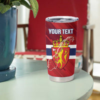 Custom Norway Football Tumbler Cup Come On Kongeriket Norge