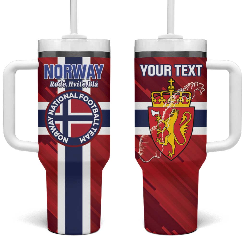 Custom Norway Football Tumbler With Handle Come On Kongeriket Norge