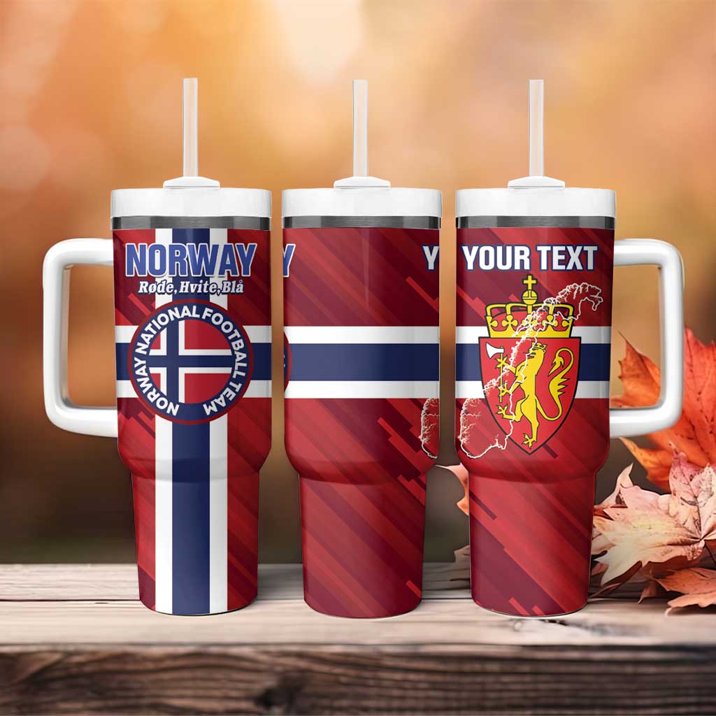 Custom Norway Football Tumbler With Handle Come On Kongeriket Norge