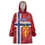 Custom Norway Football Wearable Blanket Hoodie Come On Kongeriket Norge