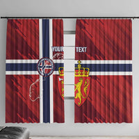 Custom Norway Football Window Curtain Come On Kongeriket Norge