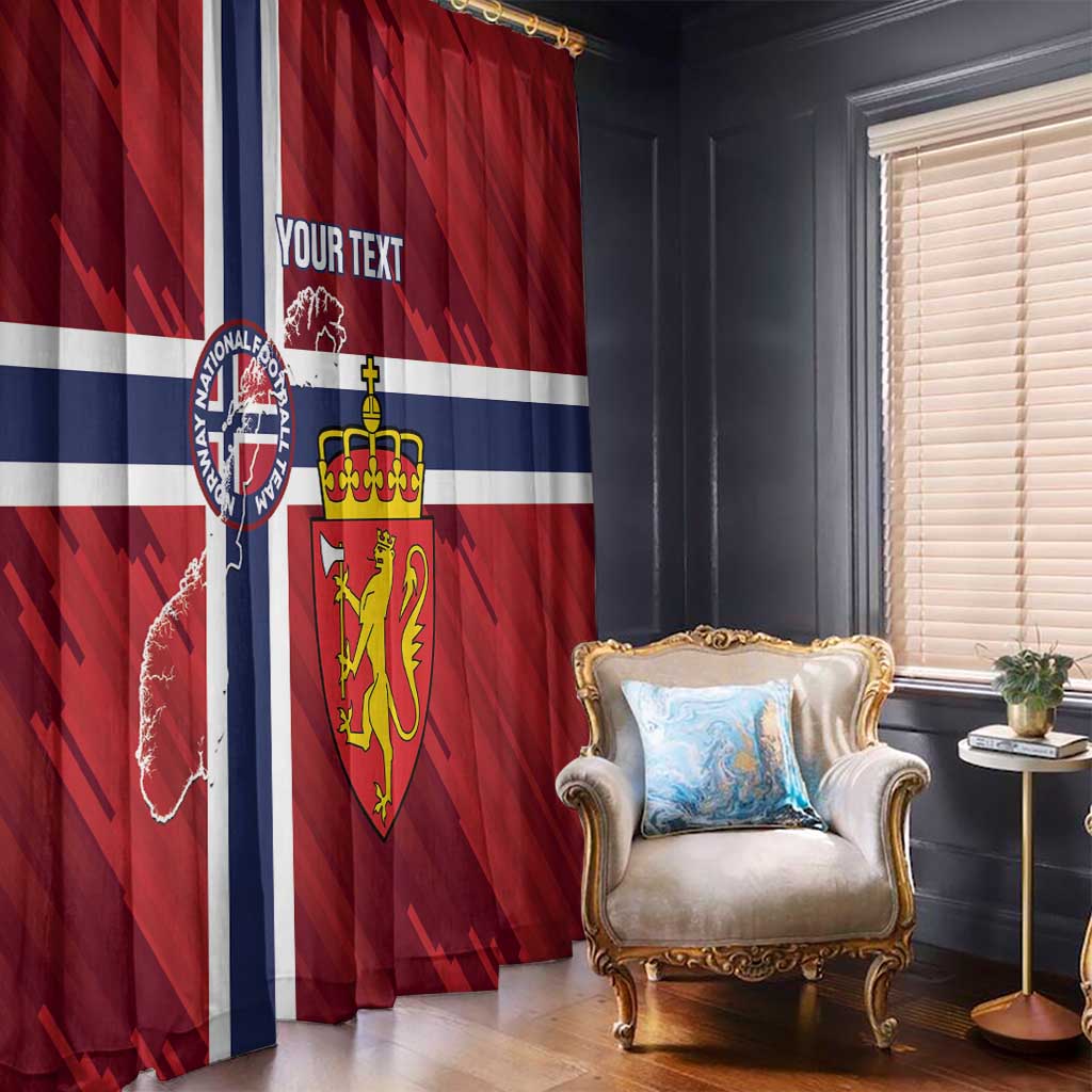 Custom Norway Football Window Curtain Come On Kongeriket Norge