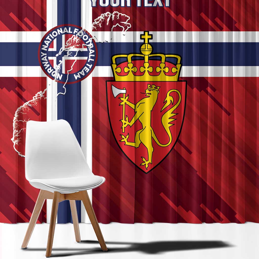 Custom Norway Football Window Curtain Come On Kongeriket Norge