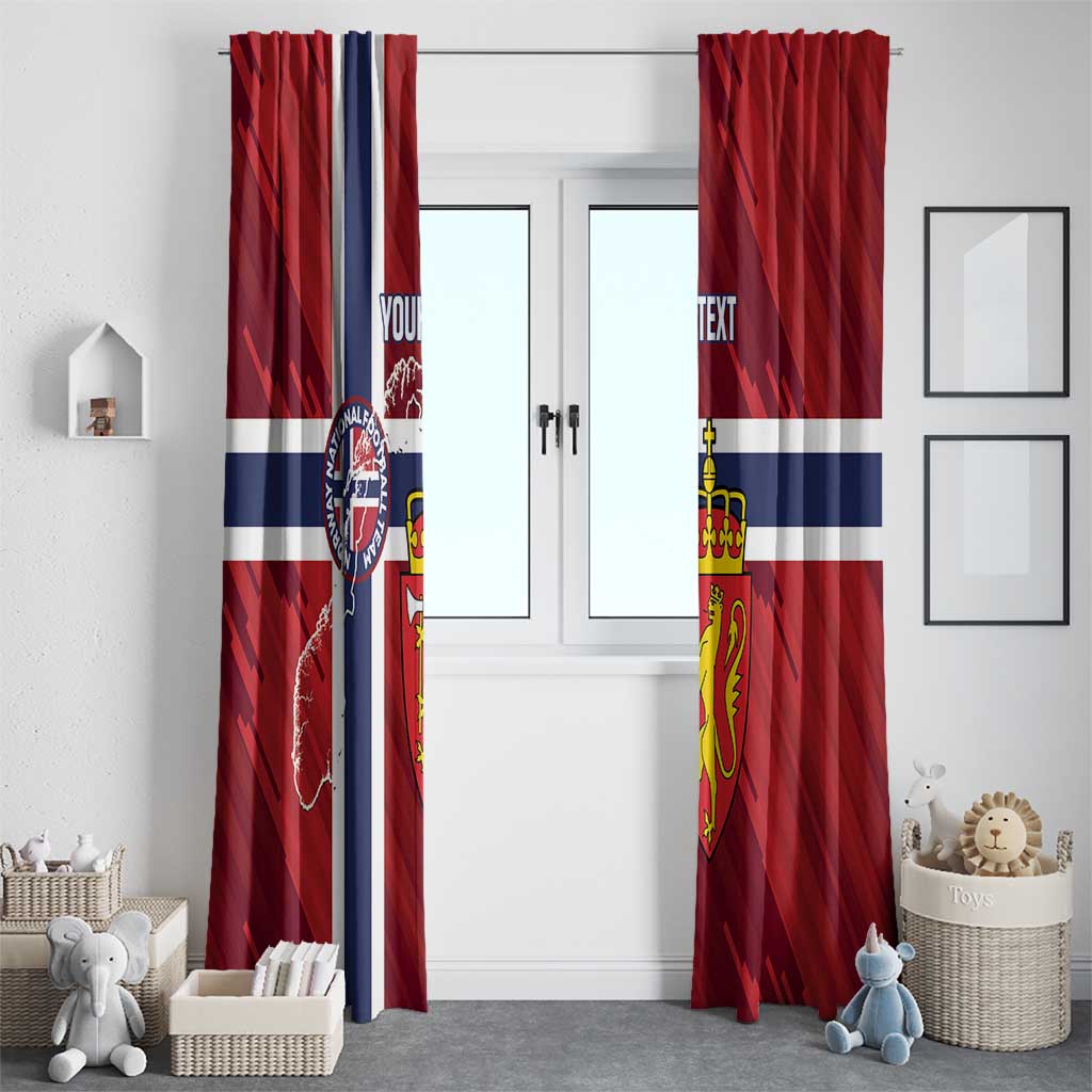 Custom Norway Football Window Curtain Come On Kongeriket Norge