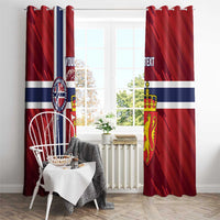Custom Norway Football Window Curtain Come On Kongeriket Norge