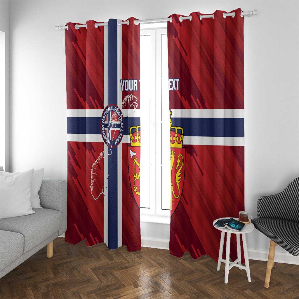 Custom Norway Football Window Curtain Come On Kongeriket Norge
