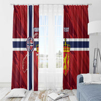 Custom Norway Football Window Curtain Come On Kongeriket Norge