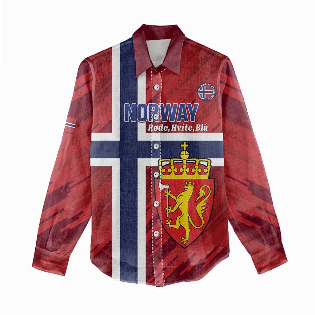 Custom Norway Football Women Casual Shirt Come On Kongeriket Norge
