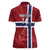 Custom Norway Football Women Polo Shirt Come On Kongeriket Norge