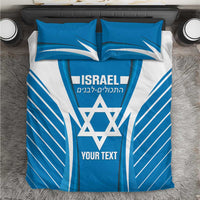 Custom Israel Football Bedding Set Come On Sky Blue and Whites