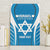 Custom Israel Football Canvas Wall Art Come On Sky Blue and Whites