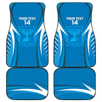Custom Israel Football Car Mats Come On Sky Blue and Whites