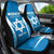 Custom Israel Football Car Seat Cover Come On Sky Blue and Whites