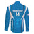 Custom Israel Football Family Matching Long Sleeve Bodycon Dress and Hawaiian Shirt Come On Sky Blue and Whites