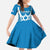 Custom Israel Football Family Matching Mermaid Dress and Hawaiian Shirt Come On Sky Blue and Whites