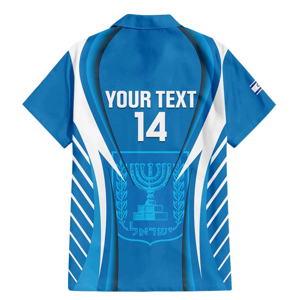 Custom Israel Football Family Matching Mermaid Dress and Hawaiian Shirt Come On Sky Blue and Whites