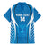 Custom Israel Football Family Matching Mermaid Dress and Hawaiian Shirt Come On Sky Blue and Whites