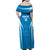 Custom Israel Football Family Matching Off Shoulder Maxi Dress and Hawaiian Shirt Come On Sky Blue and Whites