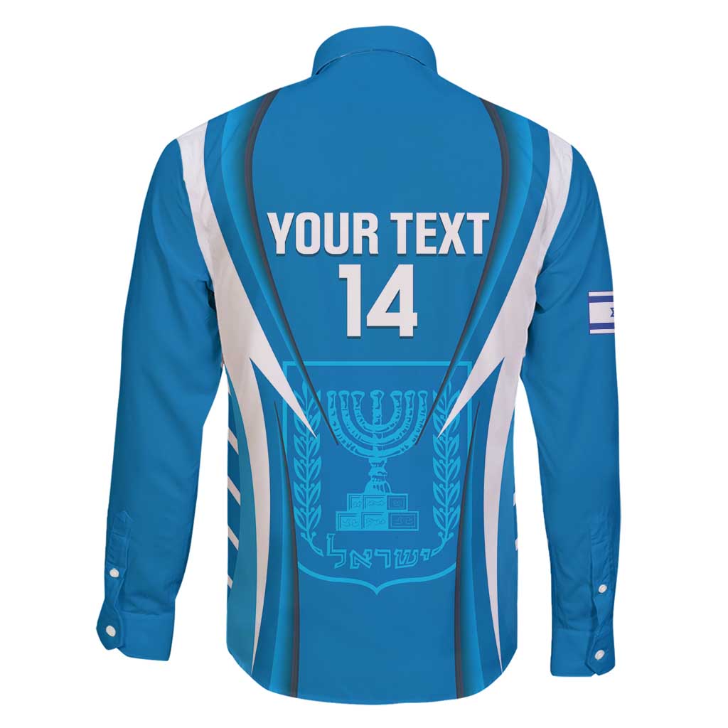 Custom Israel Football Family Matching Summer Maxi Dress and Hawaiian Shirt Come On Sky Blue and Whites